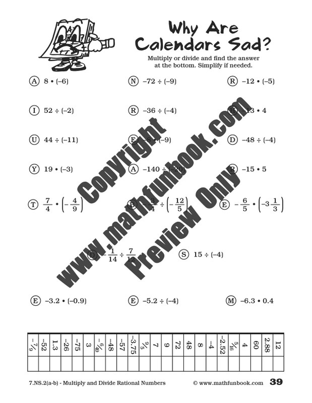 Grade 7 Common Core Math Worksheets Math Funbook